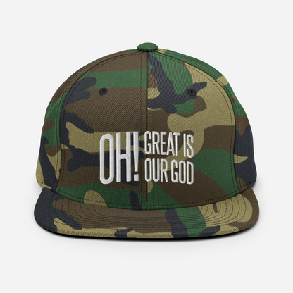 Oh! Great Is Our God! Snapback Hat - 1689 Designs