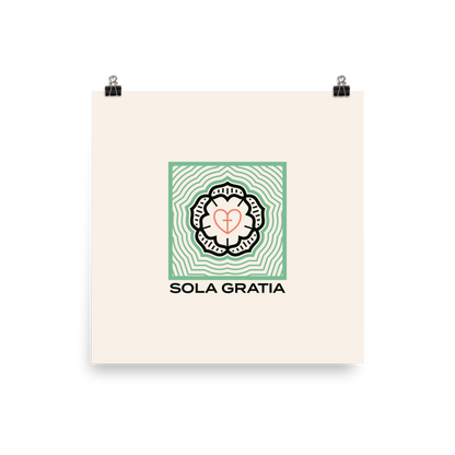 Sola Gratia Poster - 1689 Designs