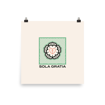 Sola Gratia Poster - 1689 Designs