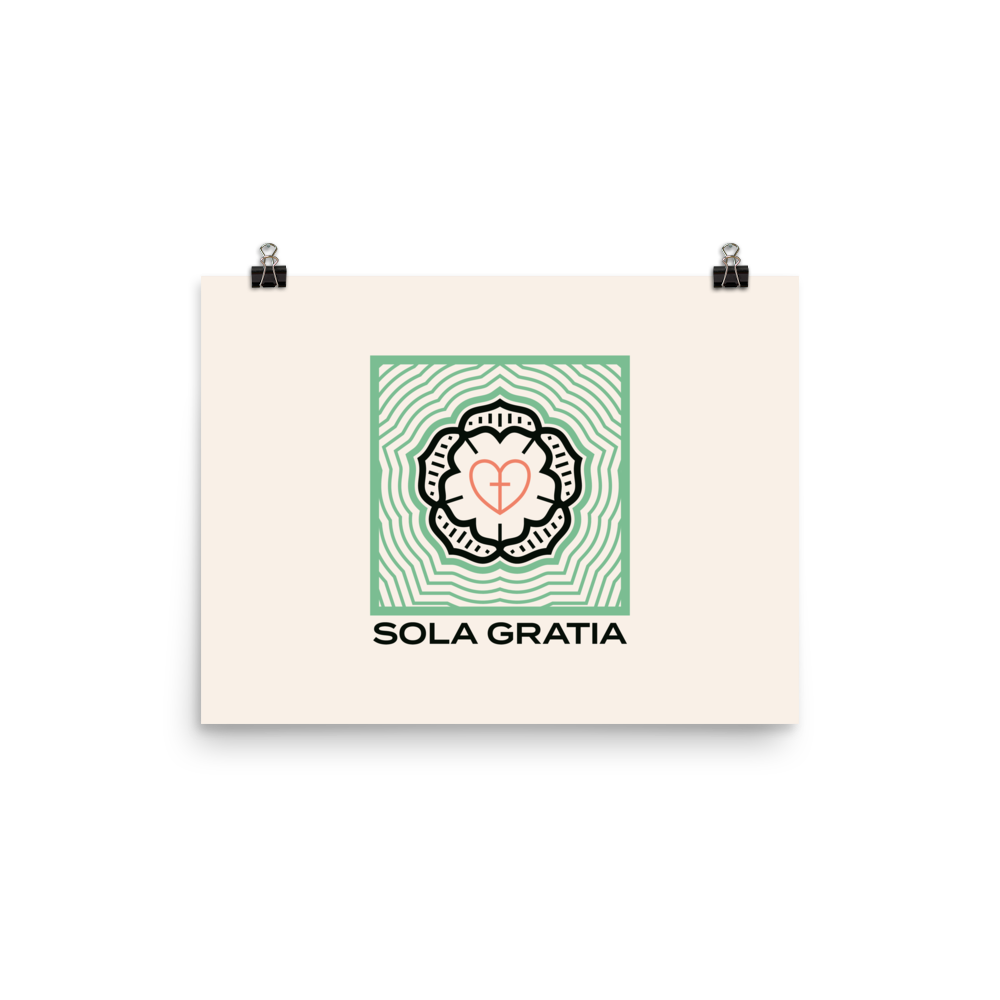 Sola Gratia Poster - 1689 Designs