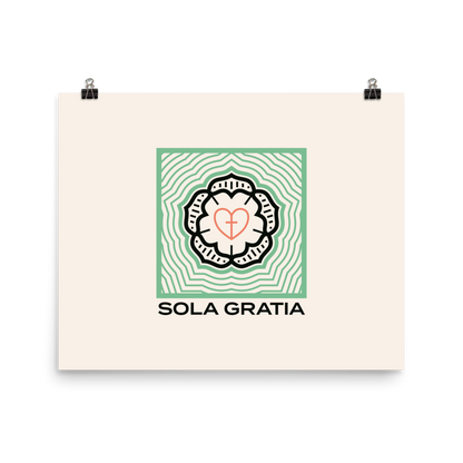 Sola Gratia Poster - 1689 Designs