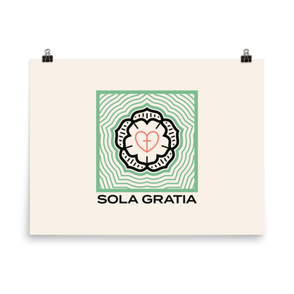 Sola Gratia Poster - 1689 Designs