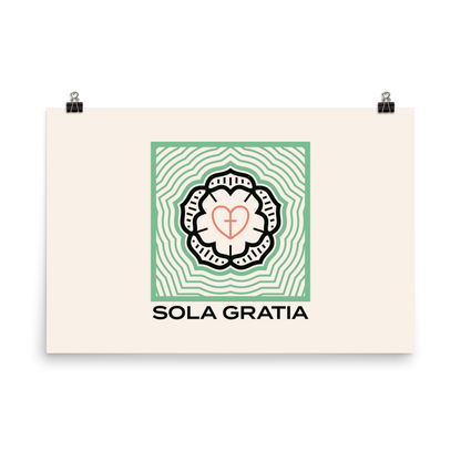 Sola Gratia Poster - 1689 Designs