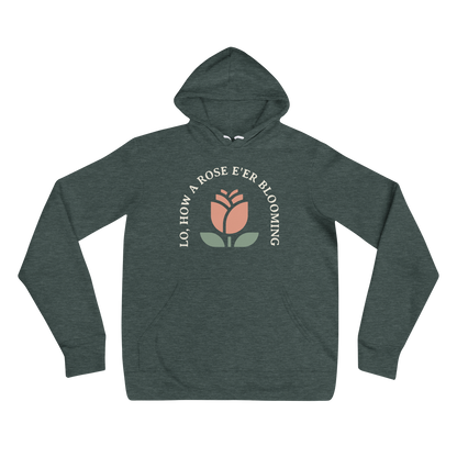 Lo, How a Rose E'er Blooming (Front Only) Hoodie - 1689 Designs